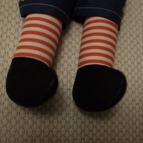 Vintage Raggedy Andy Cloth Doll with Red Yarn Hair and Bow Tie - Picture 7 of 7